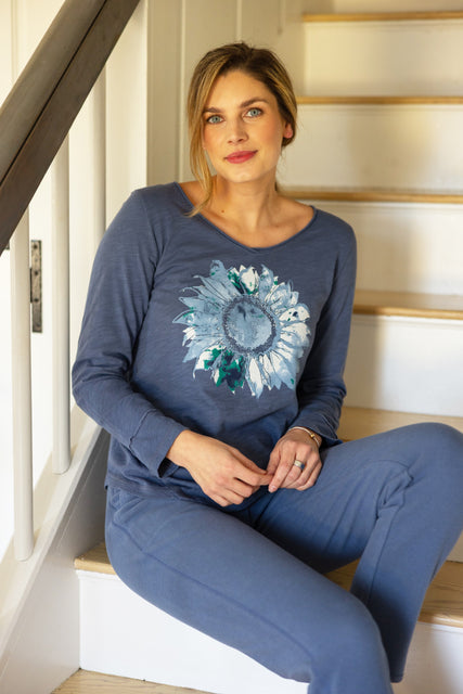 Peruvian Cotton Hand Dyed Sunflower Tee