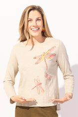 Peruvian Cotton Mosaic Dragonfly Boxy Tee