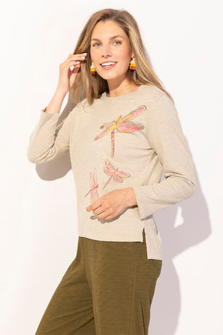 Peruvian Cotton Mosaic Dragonfly Boxy Tee