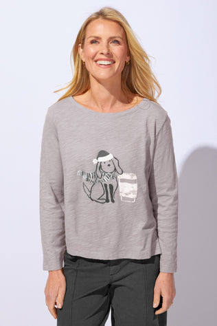 Peruvian Cotton Holiday Puppy Every Body Tee