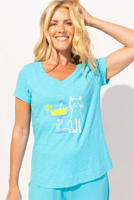 Peruvian Cotton Cocktail Kitty Tee