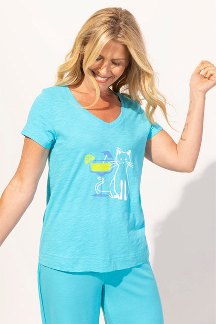 Peruvian Cotton Cocktail Kitty Tee