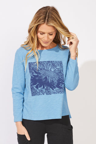 Woodblock Sunflower Tee