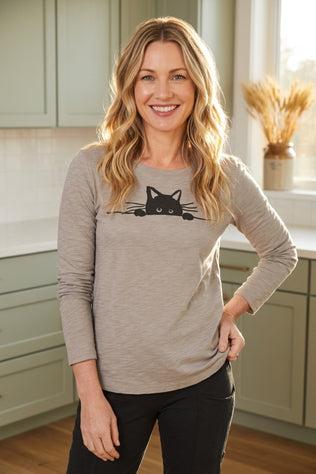 Sneaky Cat Crew Tee
