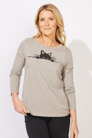 Sneaky Cat Crew Tee