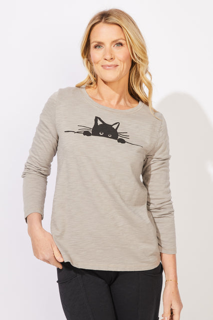 Sneaky Cat Crew Tee