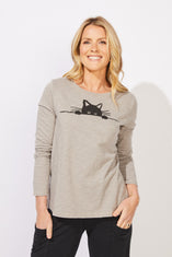 Sneaky Cat Crew Tee