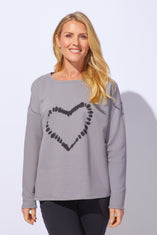 Destination Fleece Shibori Heart Pullover