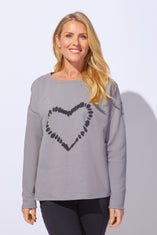 Destination Fleece Shibori Heart Pullover