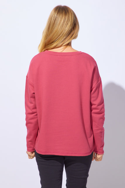 Destination Fleece Shibori Heart Pullover