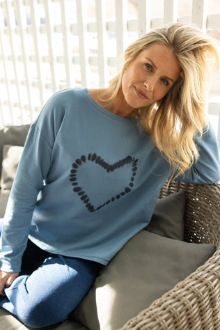 Destination Fleece Shibori Heart Pullover