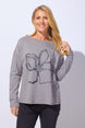 Destination Fleece Floral Outline Pullover
