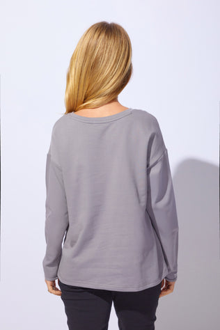 Destination Fleece Floral Outline Pullover
