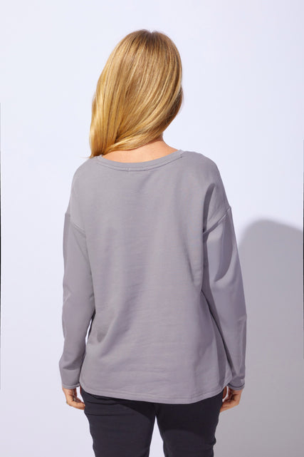 Destination Fleece Floral Outline Pullover