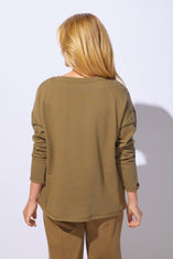 Destination Fleece Floral Outline Pullover