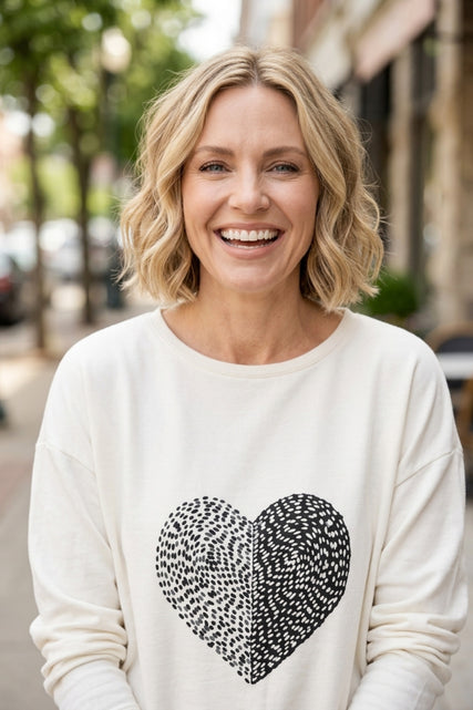 Destination Fleece Heart Pullover