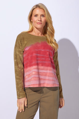 River Dyed Modal Spandex Sunset Pullover
