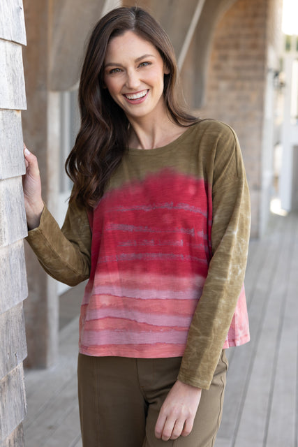 River Dyed Modal Spandex Sunset Pullover
