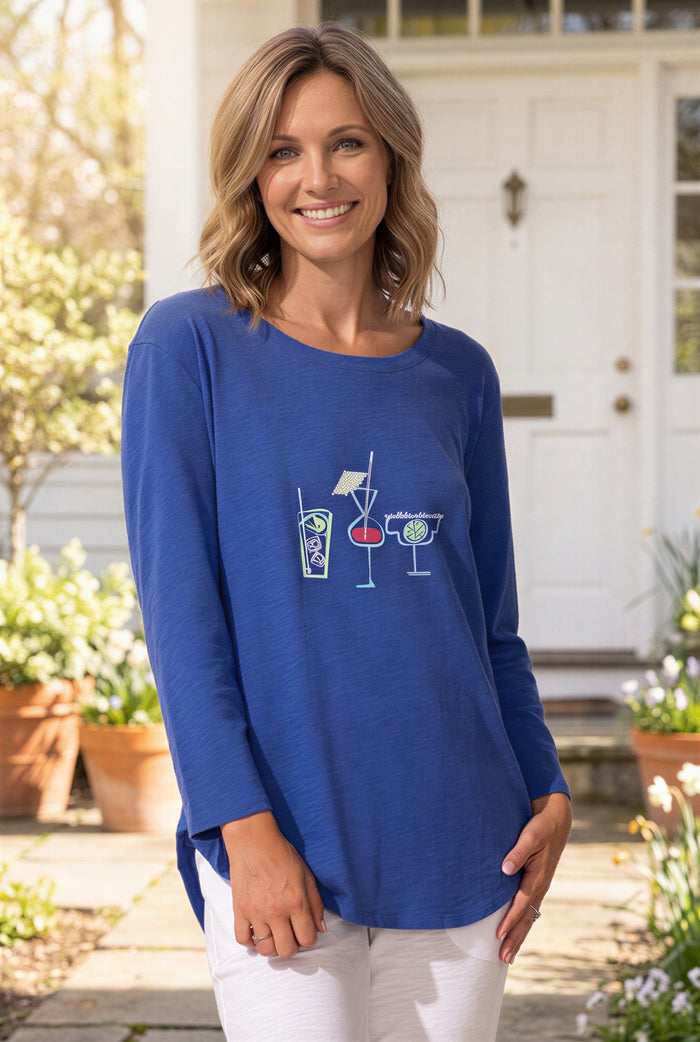 Cocktail Hour Hi-Lo Tee