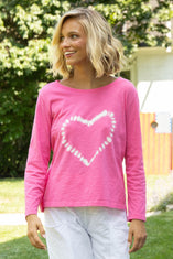 Shibori Heart Hi-Lo Tee