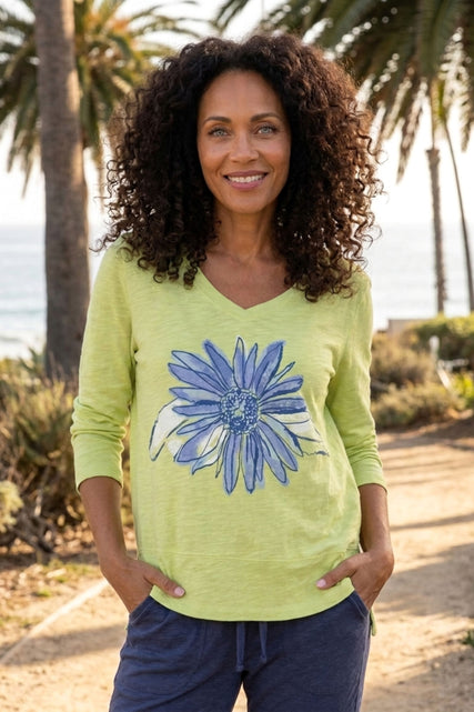 Impressionist Sunflower Hi-Lo Tee