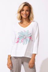 Impressionist Sunflower Hi-Lo Tee