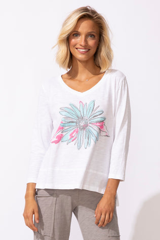 Impressionist Sunflower Hi-Lo Tee