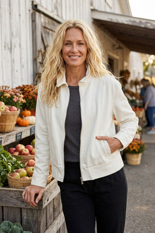 Comfort Knit Denim Boundless Zip Jacket