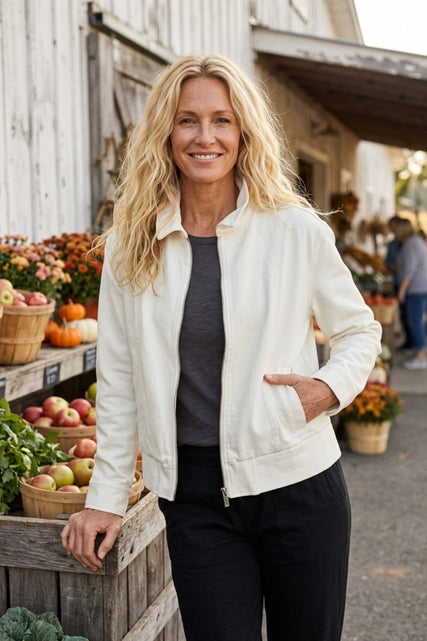 Comfort Knit Denim Boundless Zip Jacket