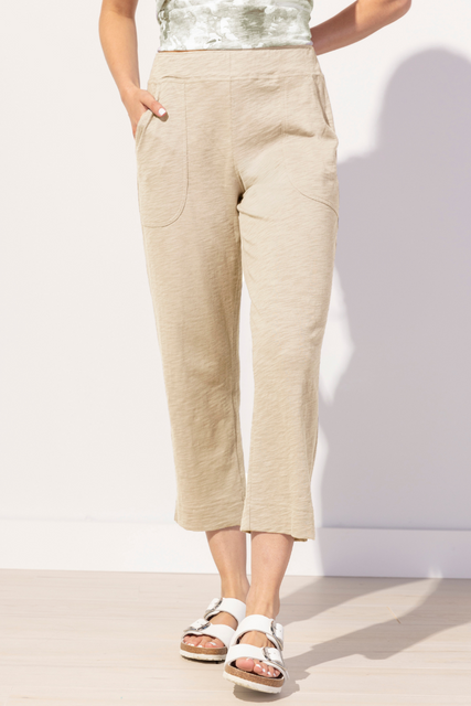 Textured Peruvian Cotton On The Go Capri