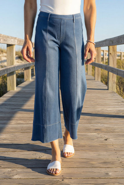 Comfort Knit Denim Crop Jean