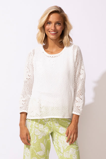 Floral Crochet Easy Pullover