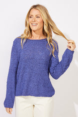 Textured Twist Easy Pullover Sweater