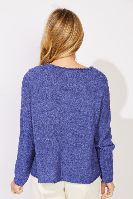 Textured Twist Easy Pullover Sweater