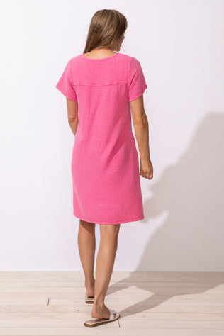renaissance dress with corset Pink Knee-Length Dress | Tranquil Threads main image 0