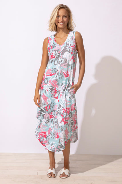 Fiji Floral Bistro Dress