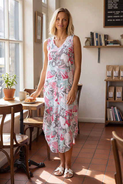 Fiji Floral Bistro Dress