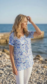 Regatta Rayon Sea Glass Pleated Pullover